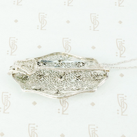 Convertible Pin Pendant Diamond Filigree Jewel