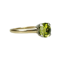 Vintage Peridot Solitaire Engagement Ring