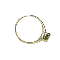 Vintage Peridot Solitaire Engagement Ring