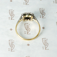 Art Deco Peridot and Diamond Ring