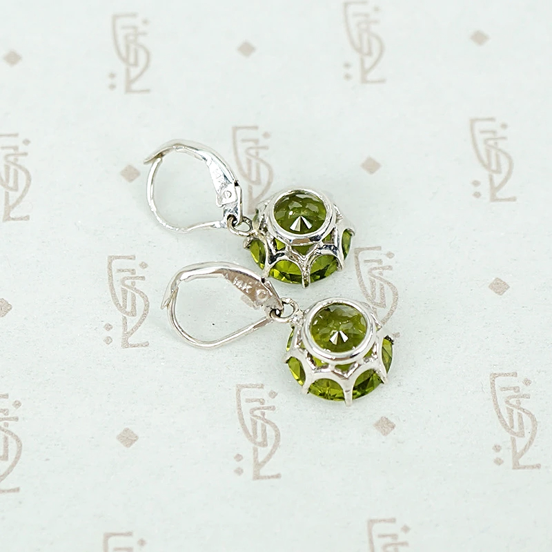 Incredible Green Peridot Vintage Dangle Earrings