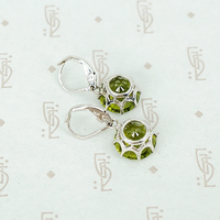 Incredible Green Peridot Vintage Dangle Earrings