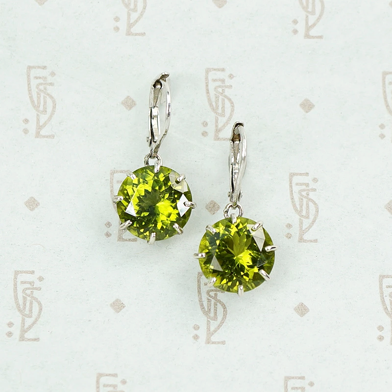 Incredible Green Peridot Vintage Dangle Earrings