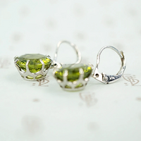 Incredible Green Peridot Vintage Dangle Earrings