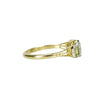 Peridot and Diamond Ring in 18k Yellow Gold and Platinum