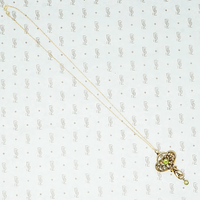 Art Nouveau Pearl and Peridot Pendant