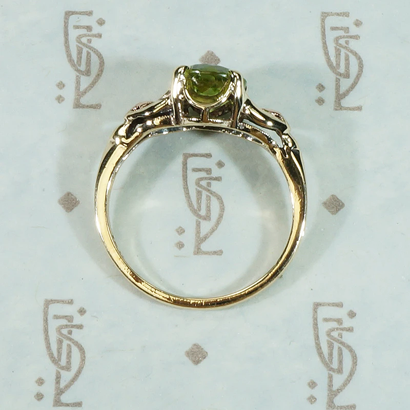 Summery Green Peridot Solitaire Ring