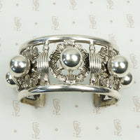 Chunky Sterling Silver Cuff Bracelet signed Peruzzi