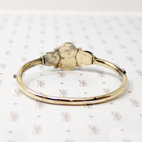 Gorgeous Garnet Silver Gilt Bangle Bracelet