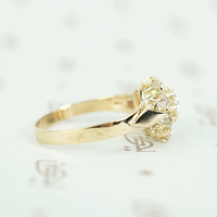 Victorian Old Mine Cut Diamond Cluster Ring