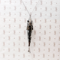 Lively Sterling Silver Articulated Fish Necklace
