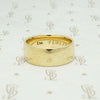 Wide Comfort Fit Vintage Gold Wedding Band