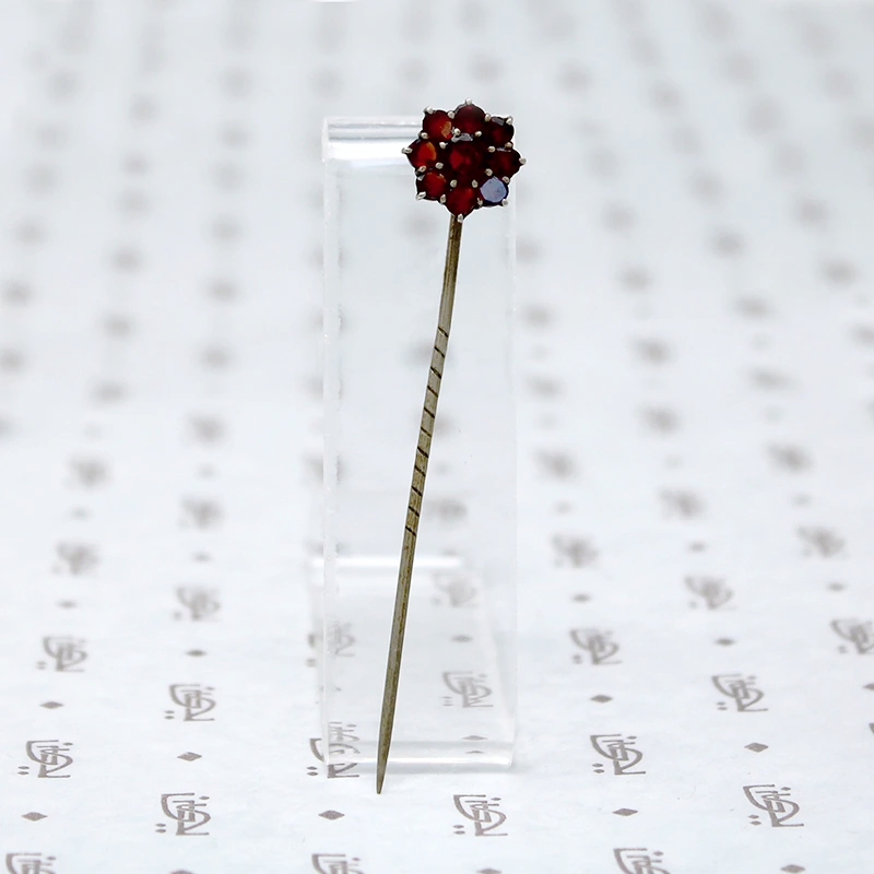 Garnet Cluster Topped Stick Pin