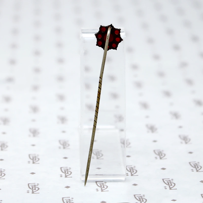 Garnet Cluster Topped Stick Pin