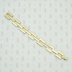 Engraved Gilded Silver 1940s Ladder Bracelet