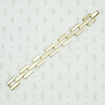 Engraved Gilded Silver 1940s Ladder Bracelet, back view.