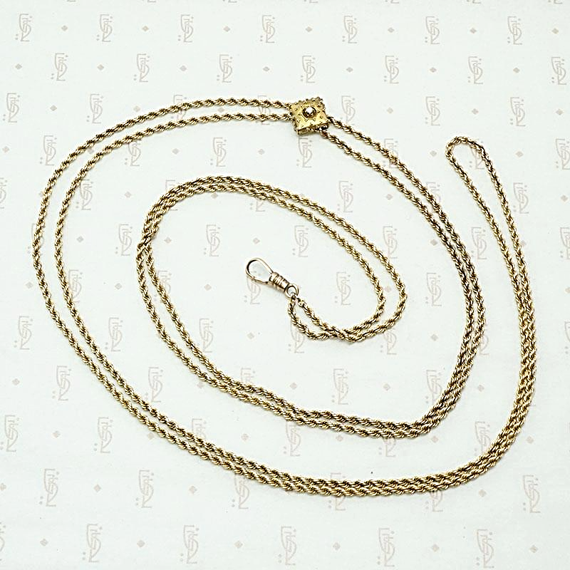 Etruscan Revival Gold Slide Chain
