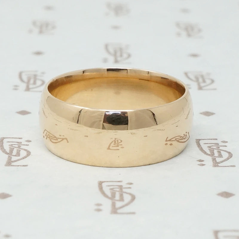Antique Glowing Gold Wide Band