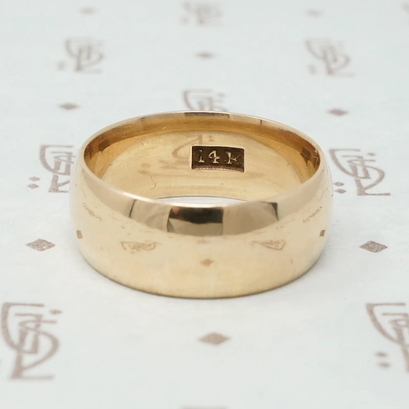 Antique Glowing Gold Wide Band