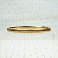 Engraved Gold Vintage Bangle Signed Krementz