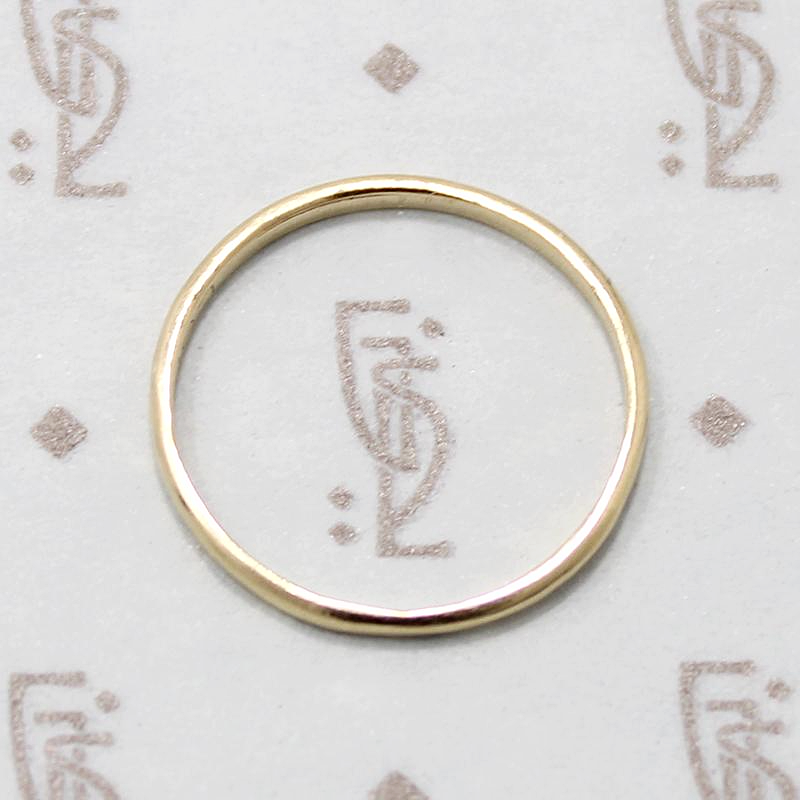 Slim Vintage 14k Gold Band