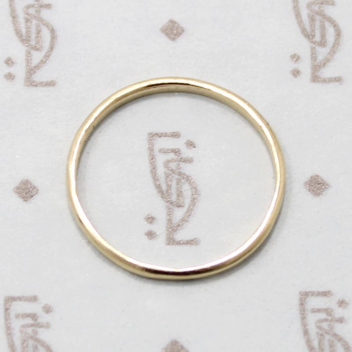 Slim Vintage 14k Gold Band