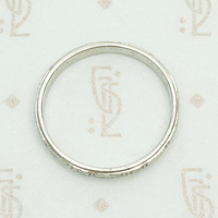 Art Deco Flowers and Bars Platinum Band, top view.