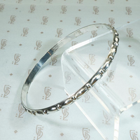 Mid Century Danecraft Bangle with Interesting Pattern