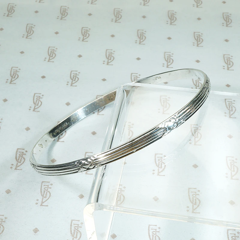 Mid Century Danecraft Silver Bangle