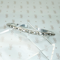 Mid Century Danecraft Bangle with Interesting Pattern