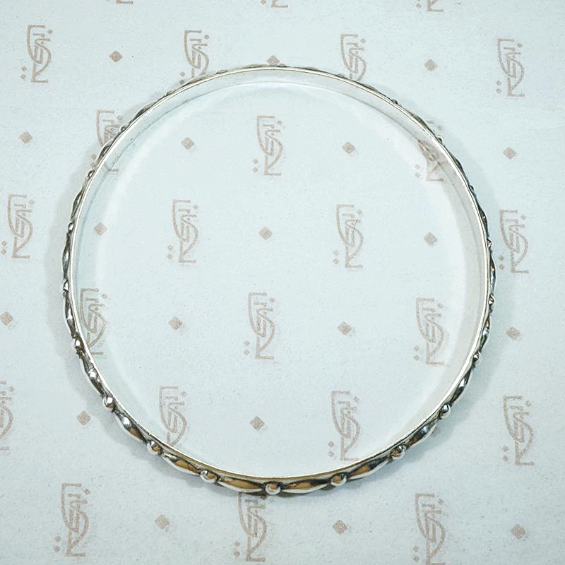 Mid Century Danecraft Bangle with Interesting Pattern