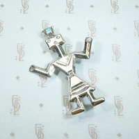 Kachina Dancer Brooch with Turquoise Headdress