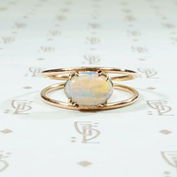 Fiery Opal in Rosy Gold Conversion Ring 