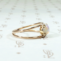 Fiery Opal in Rosy Gold Conversion Ring 