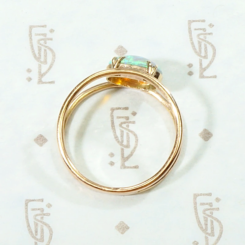 Fiery Opal in Rosy Gold Conversion Ring 