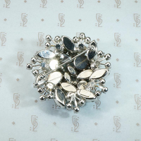 Exquisite Mid Century Sherman Crystal Brooch