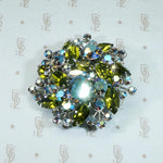 Exquisite Mid Century Sherman Crystal Brooch