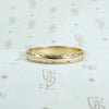 Art Deco Wedding Band with Scalloped Edge