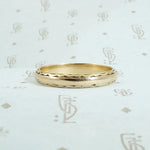 Art Deco Wedding Band with Scalloped Edge