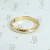 Art Deco Wedding Band with Scalloped Edge