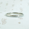 Art Deco White Gold Band with Subtle Scalloping