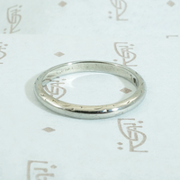 Art Deco White Gold Band with Subtle Scalloping