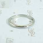 Art Deco White Gold Band with Subtle Scalloping