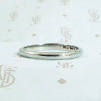 Art Deco White Gold Band with Subtle Scalloping