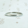 Art Deco White Gold Band with Subtle Scalloping
