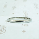 Art Deco White Gold Band with Subtle Scalloping