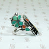 Hummingbird in the Hand Gem Inlay Ring