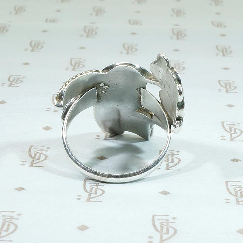 Hummingbird in the Hand Gem Inlay Ring