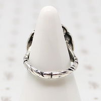 Amethyst Ring with Silver Whorls & Glittering Marcasites