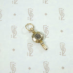 Georgian Flower Watch Key with Agate